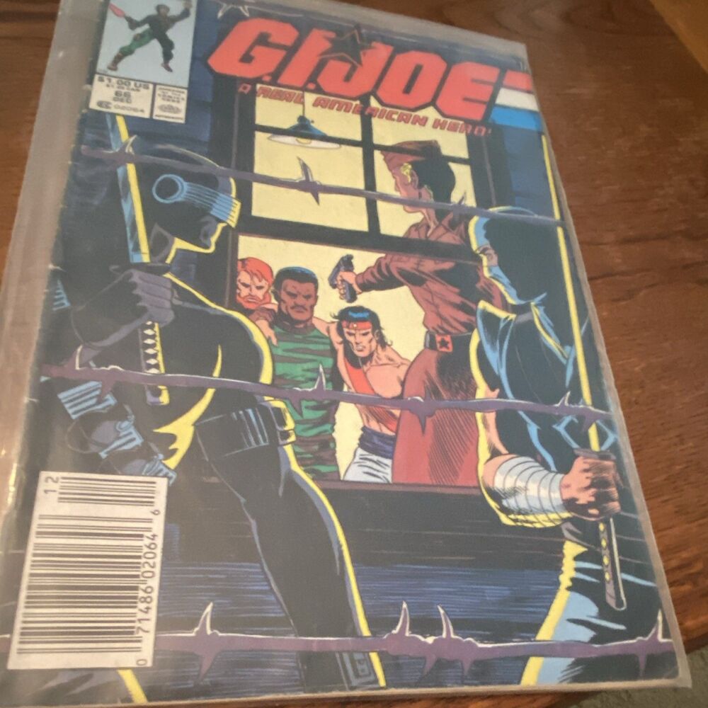 G.I. JOE MARVEL COMIC BOOK #66 VERYGOOD 1987 VINTAGE COLLECTOR PLASTIC PROTECTOR